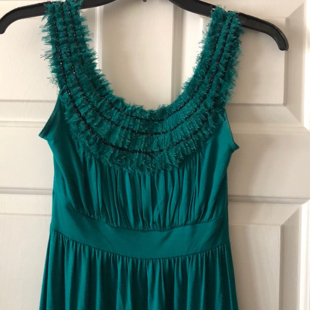Soprano high low dress turquoise.